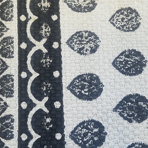 Cotton Block Print Rug - Picture 3 of 4